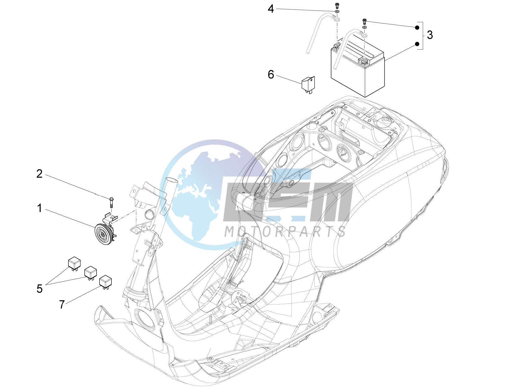 Remote control switches - Battery - Horn