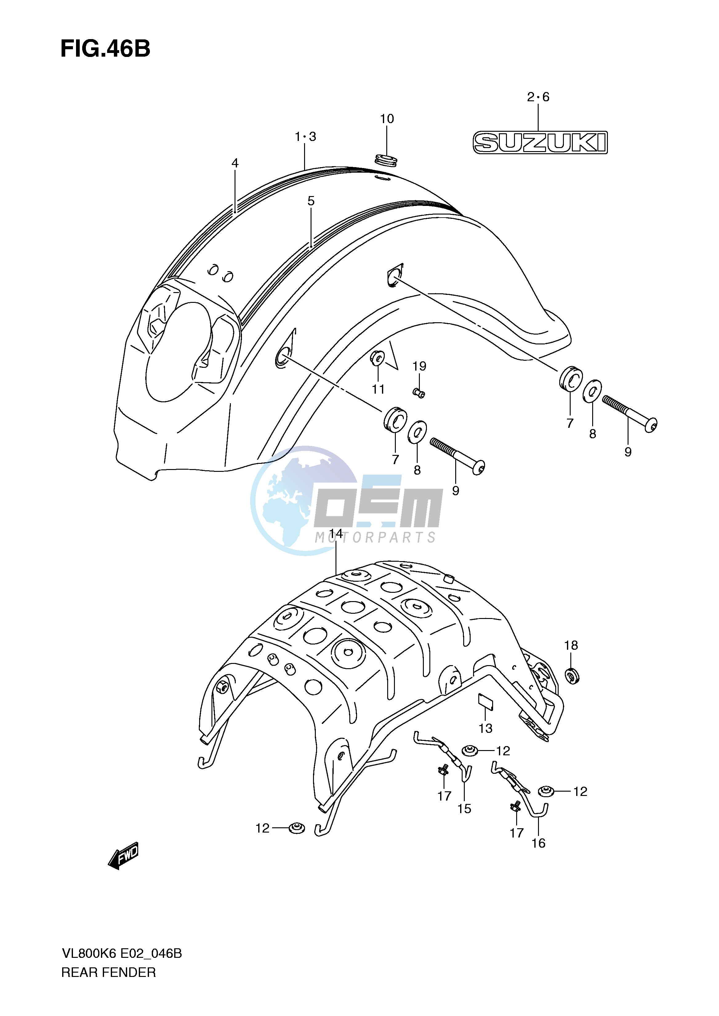 REAR FENDER (MODEL K9)