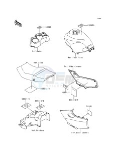 EX 250 F [NINJA 250R] (F6-F9) [NINJA 250R] drawing LABELS