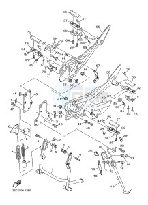 XJ6FA 600 DIVERSION F (ABS) (1DGA 1DGB) drawing STAND & FOOTREST