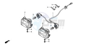 TRX350FE FOURTRAX 350 4X4ES drawing HEADLIGHT (TRX350TM/TE)