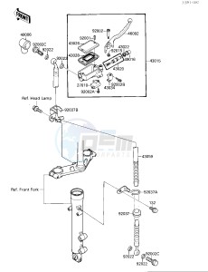 EL 250 B [ELIMINATOR[ (B2-B3) [ELIMINATOR drawing FRONT MASTER CYLINDER