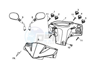 ORBIT II 50 TS L1-L6 drawing HEAD LAMPKAP /  DASHBOARD COVER /  MIRRORS