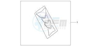 CBF600N9 Europe Direct - (ED) drawing TANK PAD HRC LOGO