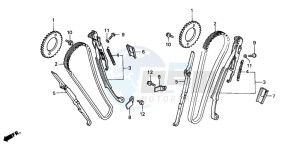 XL650V TRANSALP drawing CAM CHAIN/TENSIONER