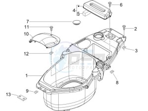 ZIP 100 4T NOABS E2-E3 (APAC) drawing Helmet housing - Undersaddle