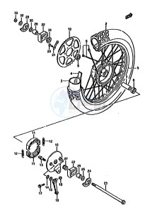 DR125S (F-H-J) drawing REAR WHEEL