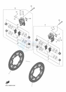 YZF1000D YZF-R1M (B4S1) drawing FRONT BRAKE CALIPER