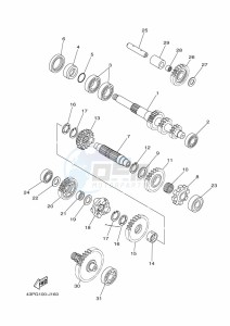 YFM700FWAD GRIZZLY 700 EPS (BFE8) drawing TRANSMISSION