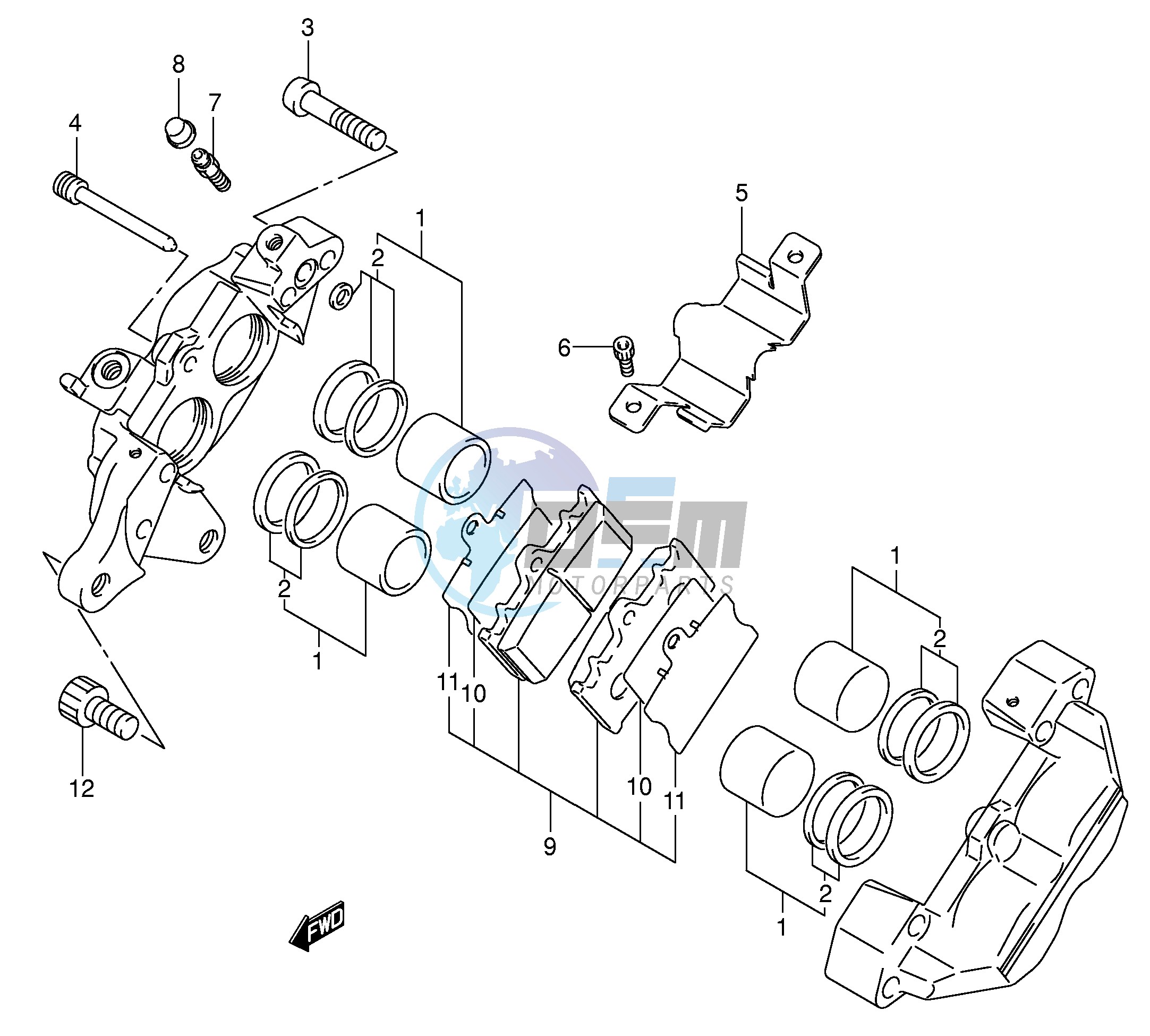 REAR CALIPER (MODEL K2 K3 K4)