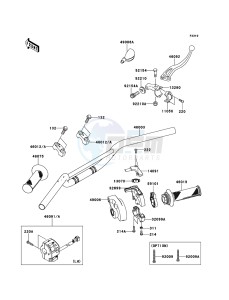 KLX110 KLX110CEF EU drawing Handlebar