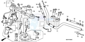 NT700VAA UK - (E / ABS MKH) drawing HANDLE PIPE/TOP BRIDGE