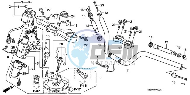 HANDLE PIPE/TOP BRIDGE