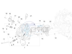 GTS SUPER- SUPER SPORT 150 4T 3V IE ABS E3-E4 (APAC) drawing Cylinder head unit - Valve