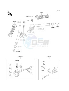 ZX 1100 D [NINJA ZX-11] (D1-D3) [NINJA ZX-11] drawing HANDLEBAR