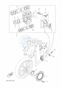 MT125 MTN125-A (BSU1) drawing FRONT BRAKE CALIPER