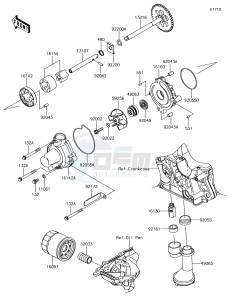 Z1000 ZR1000HHF XX (EU ME A(FRICA) drawing Oil Pump