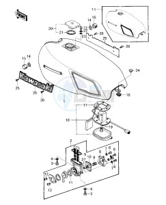 KZ 1000 E [SHAFT] (E1-E2) [SHAFT] drawing FUEL TANK