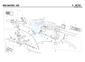 RS2-125-MATRIX-WHITE drawing HANDLEBAR - CONTROLS