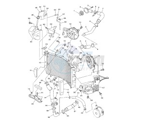 YZF R6 600 drawing RADIATOR AND HOSE