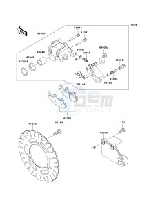 EX250 J [NINJA 250R] (J8F-J9FA) J8F drawing REAR BRAKE