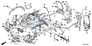 TRX500FAE TRX500FA Europe Direct - (ED) drawing FRONT FENDER