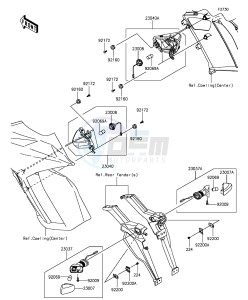 Z1000SX_ABS ZX1000MFF FR GB XX (EU ME A(FRICA) drawing Turn Signals