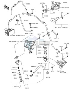 Z1000 ZR1000JHF XX (EU ME A(FRICA) drawing Rear Master Cylinder