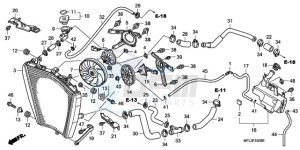 CBR1000RAA Korea - (KO / ABS) drawing RADIATOR