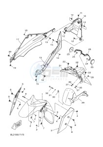 YP125RA EVOLIS 125 ABS (BL22 BL22) drawing FENDER