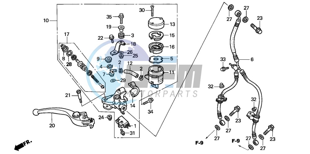 FR. BRAKE MASTER CYLINDER