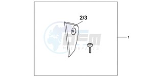 CBR1000RAA F / ABS CMF drawing FAIRING SCUFF PAD