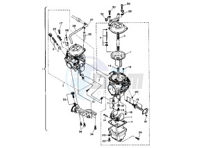 XV VIRAGO 1100 drawing CARBURETOR FOR CH, A