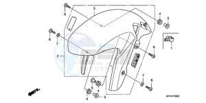 CB1000RA France - (F / CMF) drawing FRONT FENDER