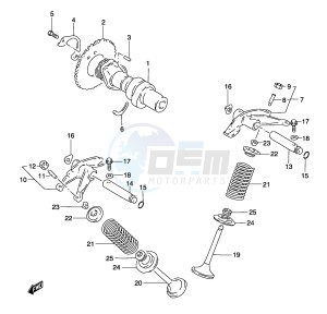 GZ250 (P19) drawing CAM SHAFT VALVE