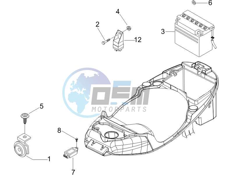 Control switches - Battery - Horn