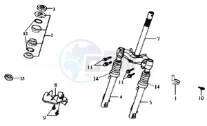 RED DEVIL 50 L6 drawing FRONT FORK/ STEERING HEAD BEARING