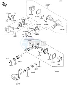 ZX 750 H [NINJA ZX-7] (H2) [NINJA ZX-7] drawing TURN SIGNALS