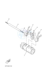 MT125A MT-125 ABS (BR36 BR36 BR36 BR36) drawing SHIFT CAM & FORK