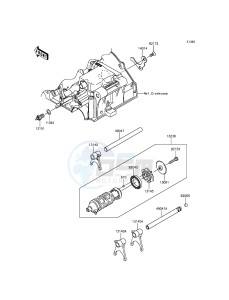 Z300_ABS ER300BFF XX (EU ME A(FRICA) drawing Gear Change Drum/Shift Fork(s)