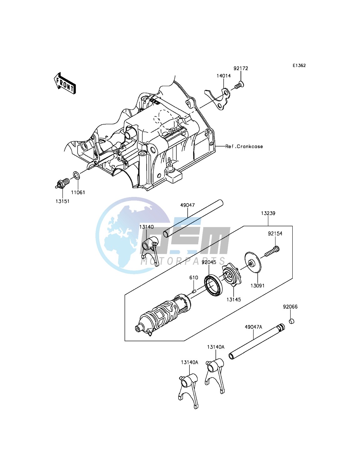 Gear Change Drum/Shift Fork(s)