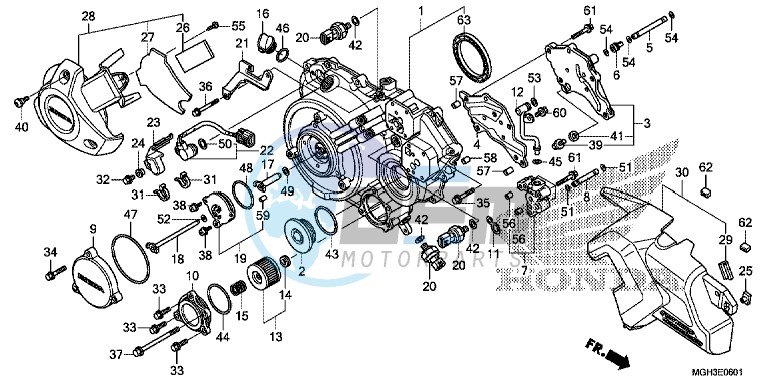 RIGHT CRANKCASE COVER (VFR1200XD)