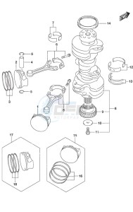 DF 350A drawing Crankshaft