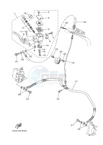 YFM700R YFM700RSE RAPTOR 700 SPECIAL EDITION (1VSE 1VSF) drawing FRONT MASTER CYLINDER