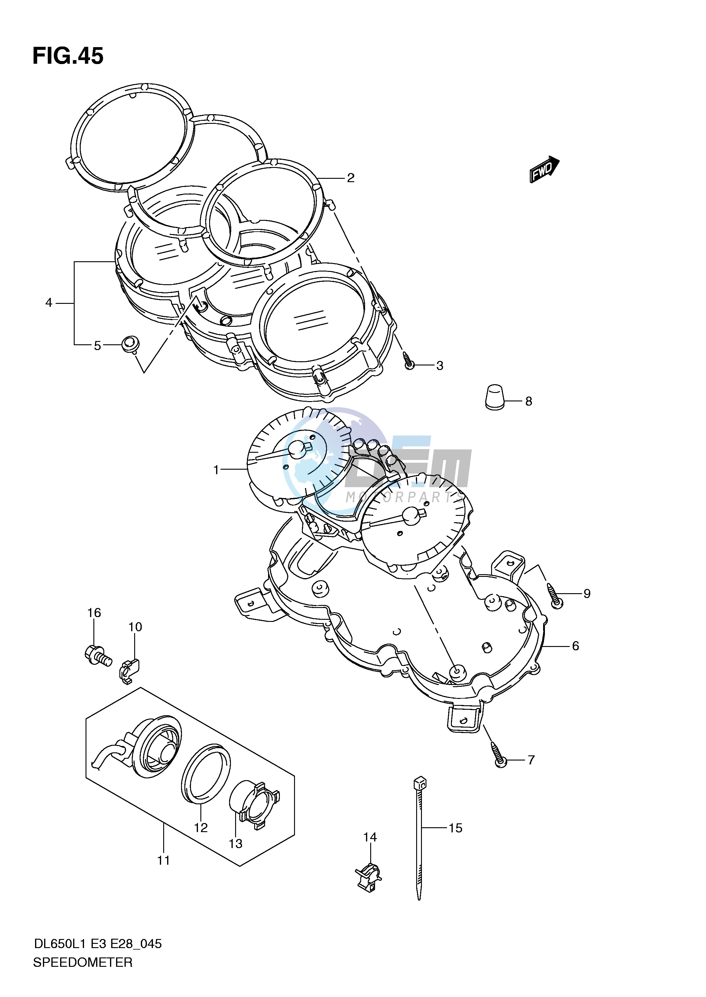 SPEEDOMETER (DL650L1 E28)