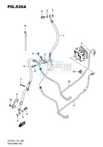 UH125 ABS BURGMAN EU drawing FRONT BRAKE HOSE