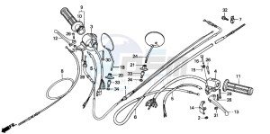 NH80MS drawing HANDLE LEVER/CABLE/SWITCH