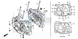 TRX420FEA Australia - (U / 2U 4WD) drawing CRANKCASE