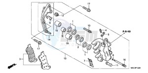 CB1100AD CB1100 ABS UK - (E) drawing L. FRONT BRAKE CALIPER (CB1100A)