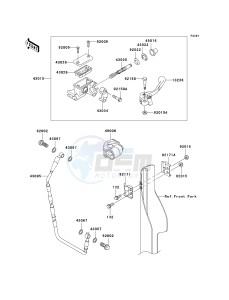 KX 250 N [KX250F] (N1) [KX250F] drawing FRONT MASTER CYLINDER